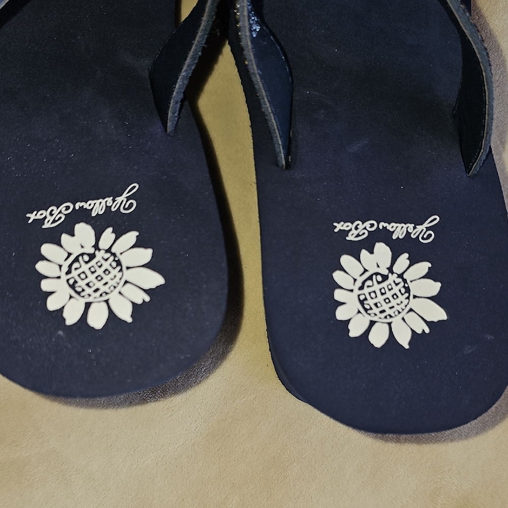 Yellow Box Navy Wedges with Shimmer Accents - Picture 7 of 11